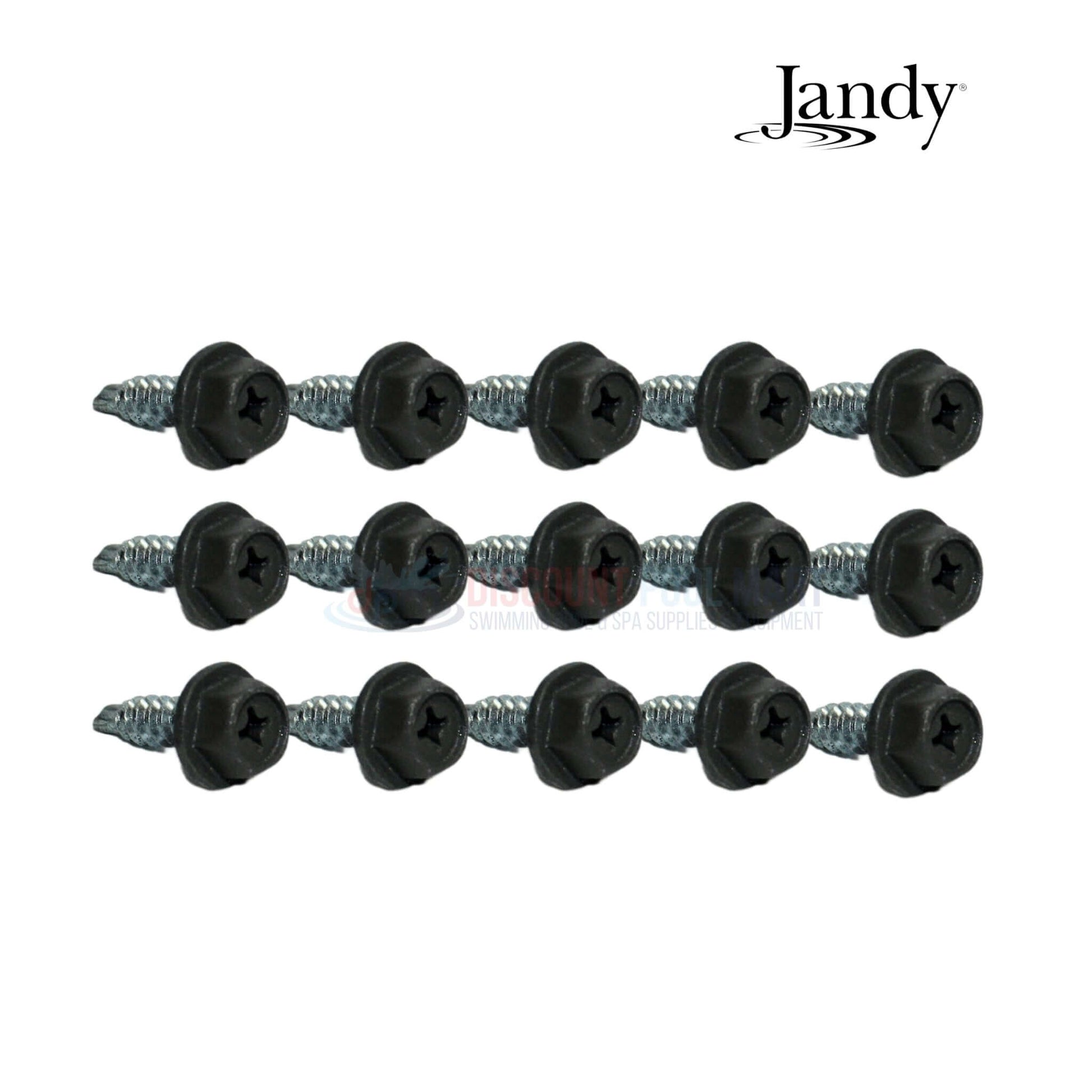 Jandy replacement screws for pool and spa equipment from Discount Pool Mart DPM, ensuring durable installation.
