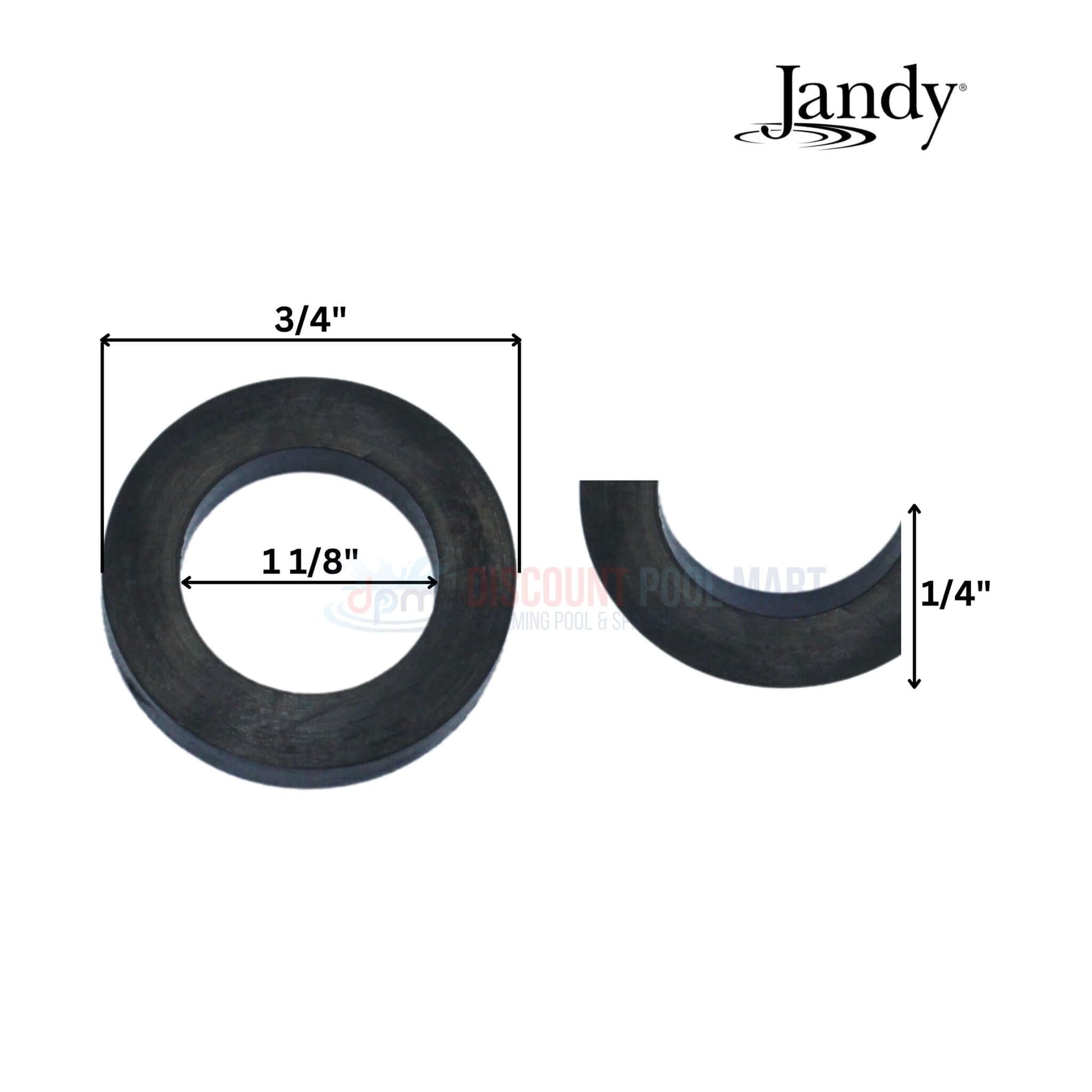 Jandy Gasket Seals, sizes 3/4" and 1/8", from Discount Pool Mart for JXI Heater Manifold maintenance.
