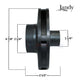Jandy Impeller R0807201 for ePump PlusHP and Stealth Pumps with dimensions, available at Discount Pool Mart DPM.