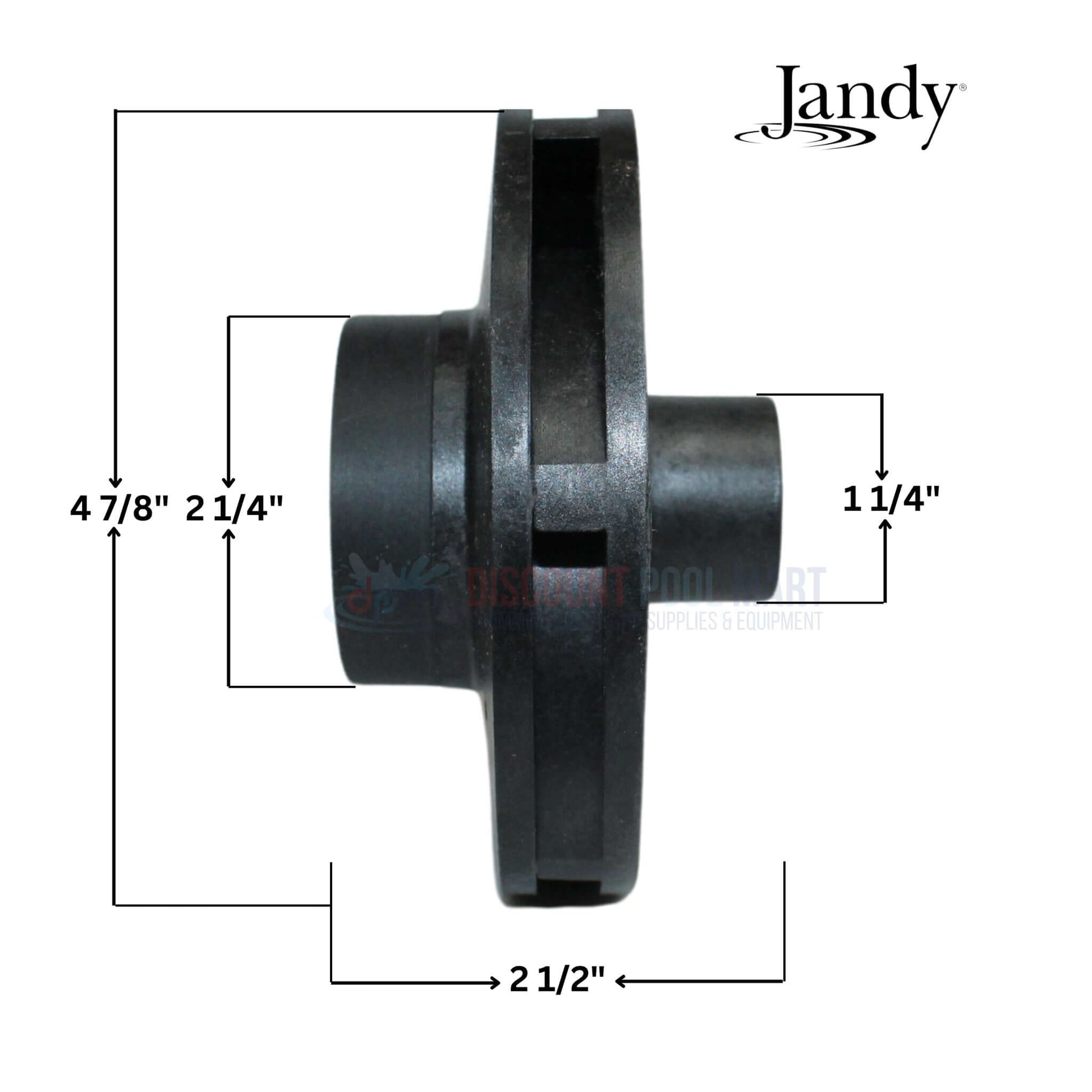 Jandy Impeller R0807201 for ePump PlusHP and Stealth Pumps with dimensions, available at Discount Pool Mart DPM.