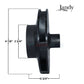Jandy Impeller Kit R0807207 dimensions; essential for SWF125 0.75HP & SHPF 5HP pumps from Discount Pool Mart DPM.