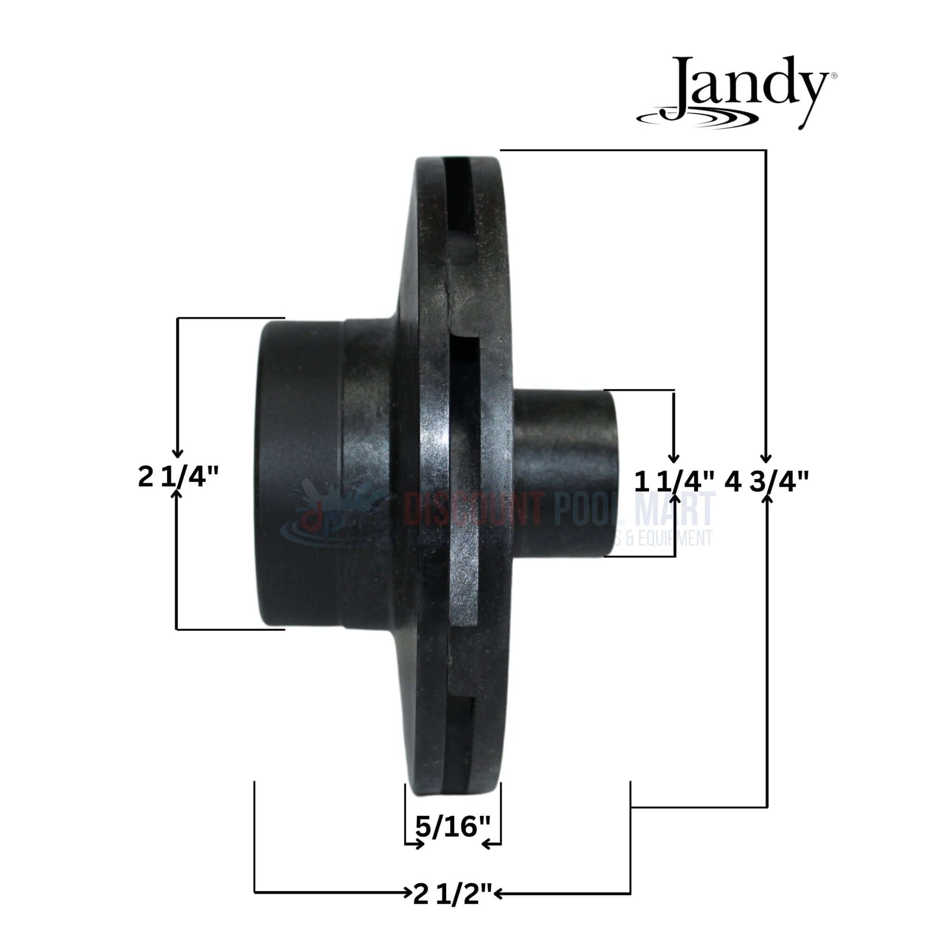 Jandy Impeller Kit R0807203 dimensions for Stealth and PlusHP pumps at Discount Pool Mart DPM.