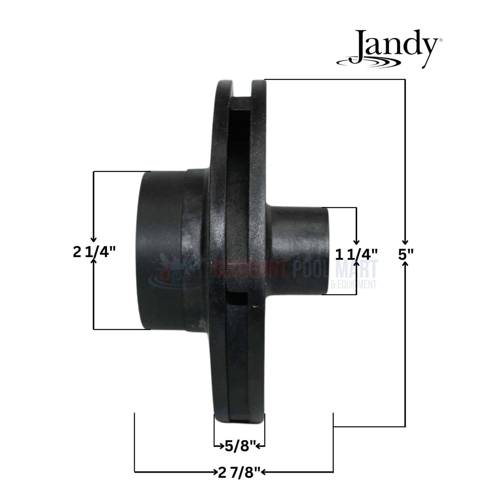 Jandy Impeller Kit R0807202 for Stealth and PlusHP Pumps dimensions at Discount Pool Mart DPM.