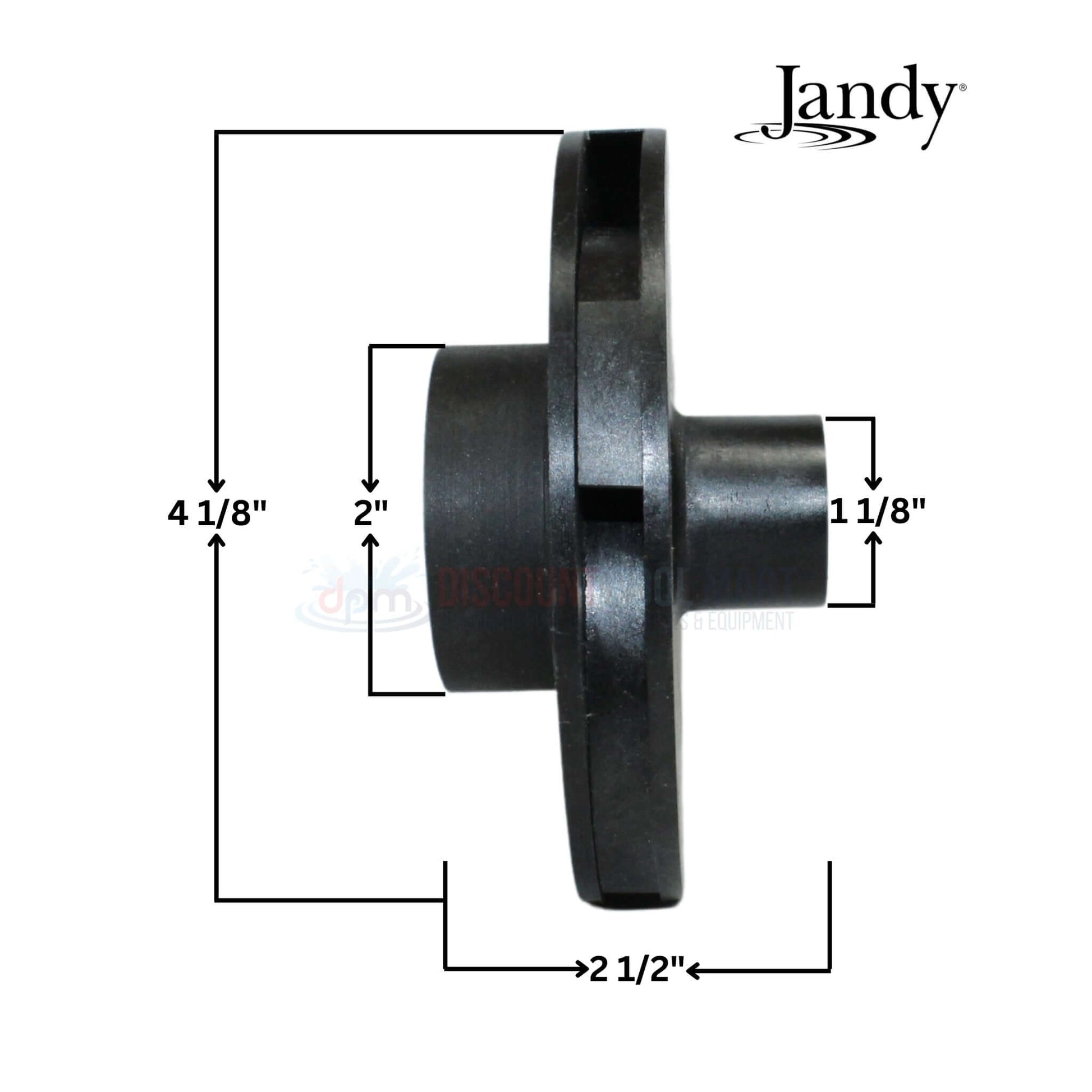 Jandy impeller side view dimensions for FloPro pumps, OEM part R0479602, available at Discount Pool Mart DPM.