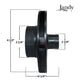 Jandy impeller and screw kit R0479603 for FloPro pumps with dimensions from Discount Pool Mart DPM.