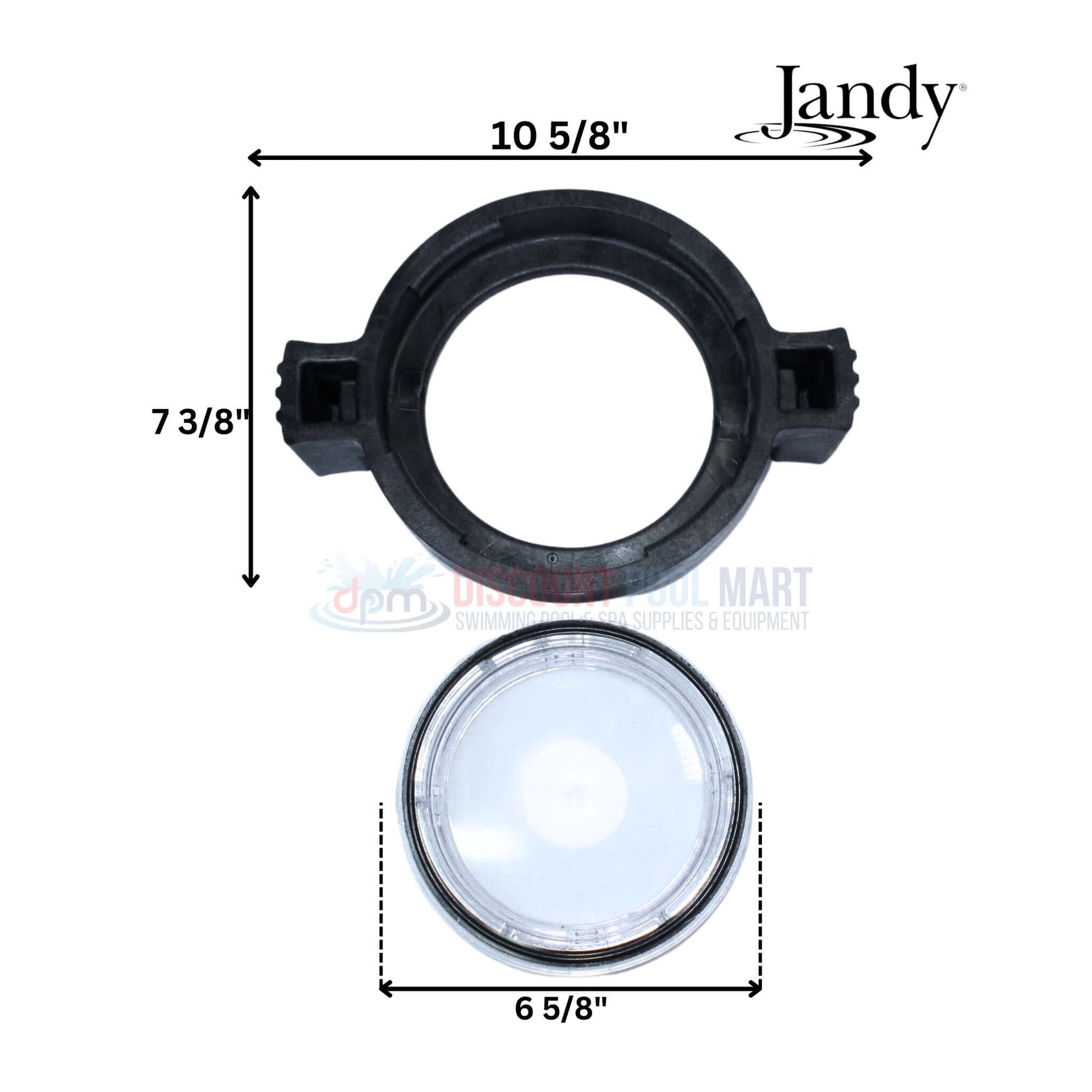 Jandy Locking Ring Lid R0448800 for PlusHP PHP PHPM MHPM Pumps at Discount Pool Mart DPM, dimensions included.