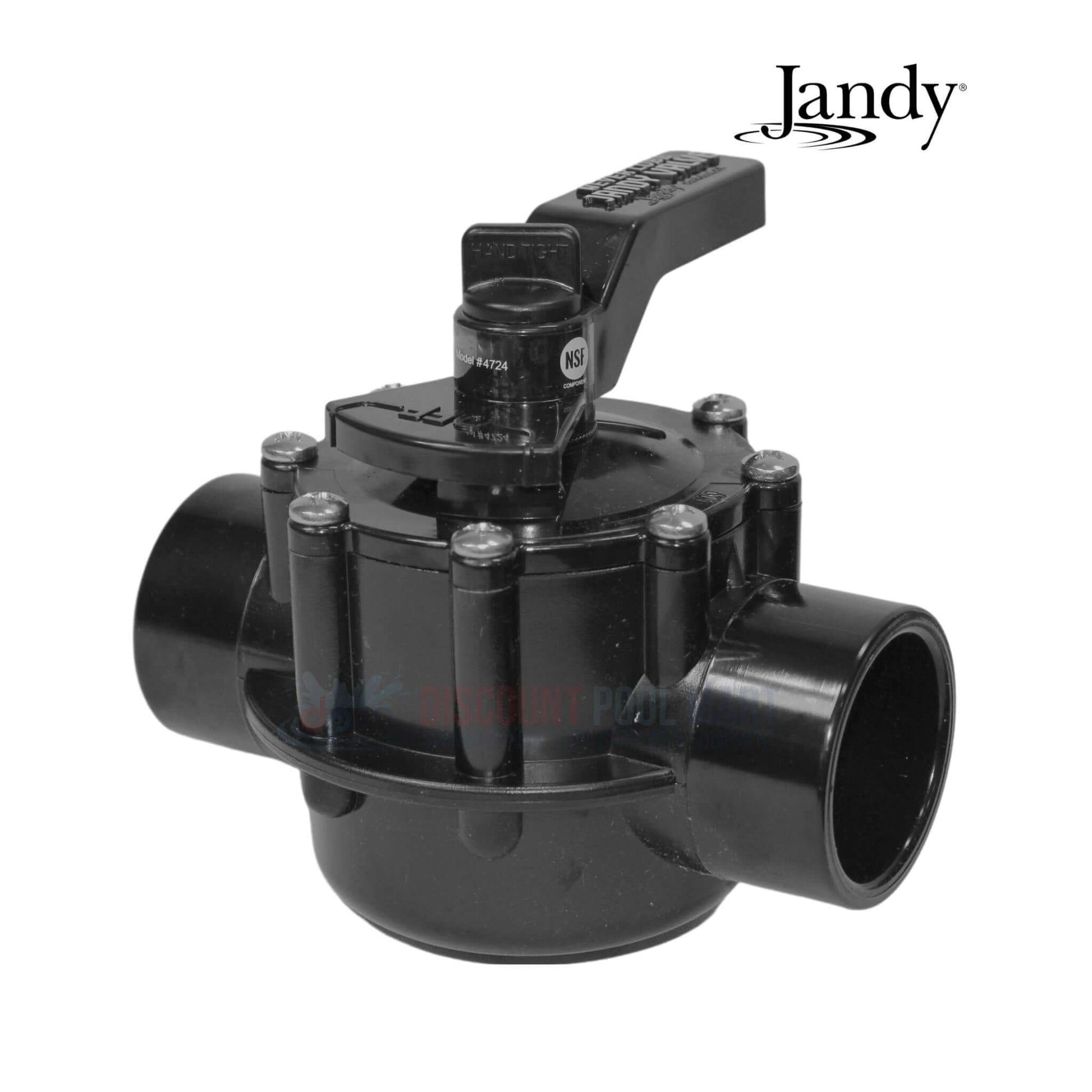 Jandy Neverlube 2 Port Diverter Valve 4724 for pools from Discount Pool Mart DPM, durable CPVC construction, maintenance-free.