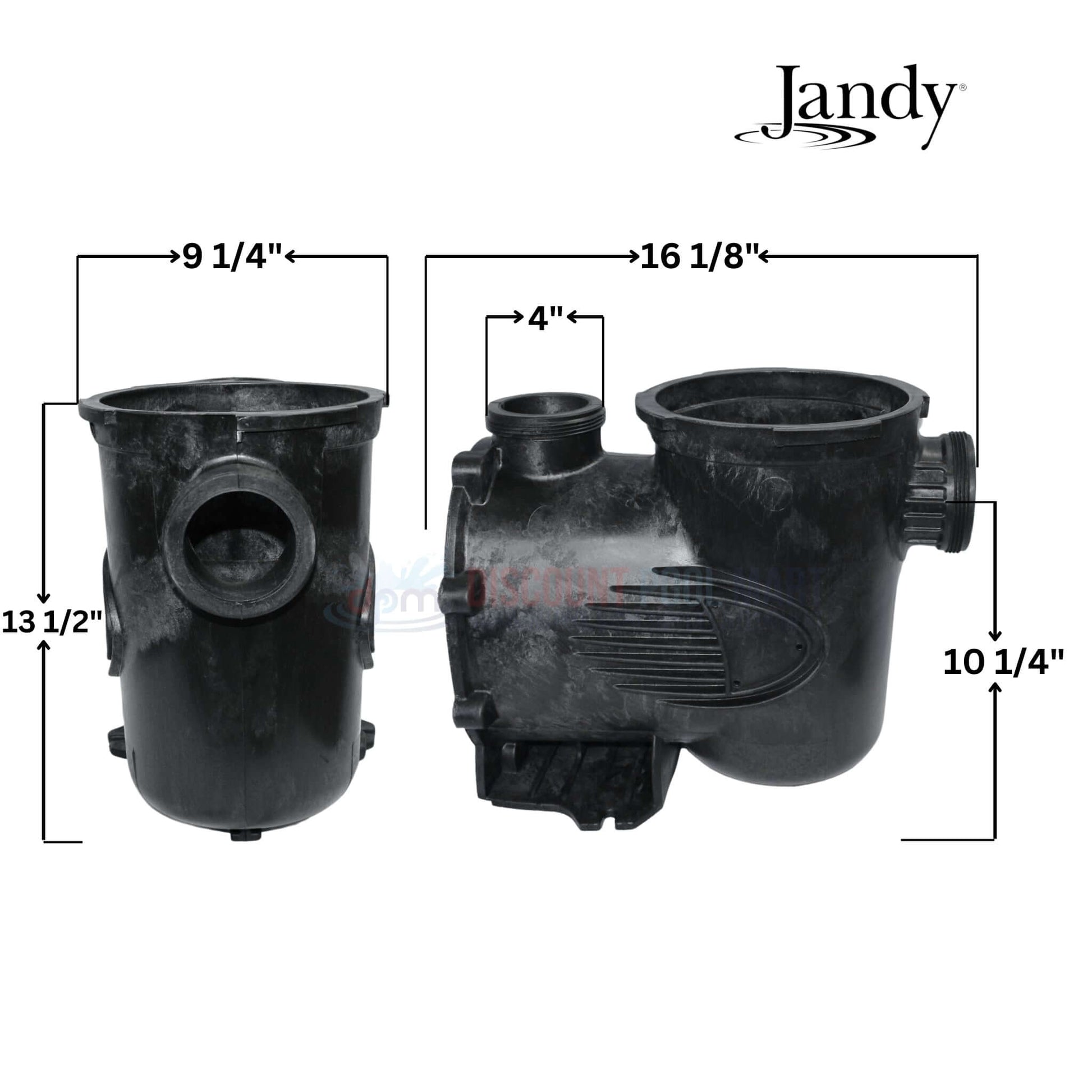 Jandy Pump Body R0445601 dimensions for ePump and Stealth Pumps by Discount Pool Mart DPM