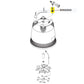Jandy Tank Adapter R0552000 diagram for DEV and DEL DE pool filters from Discount Pool Mart (DPM).