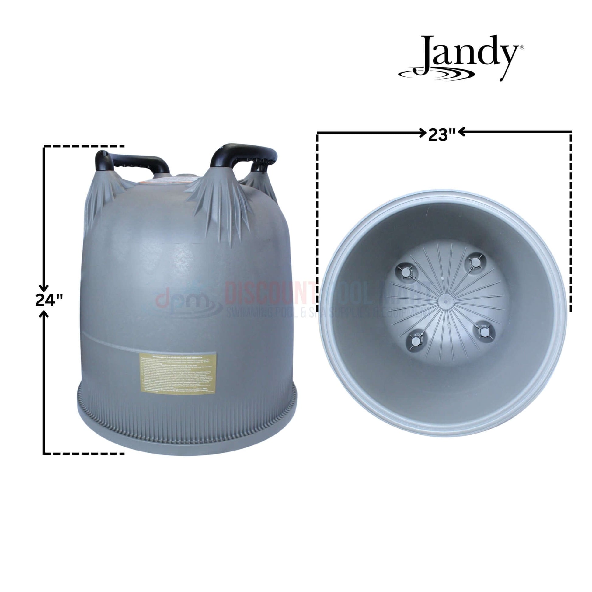 Jandy Tank Top Lid for DEL60 & DEV60 Filters, R0357300, available at Discount Pool Mart DPM, dimensions 24" x 23".