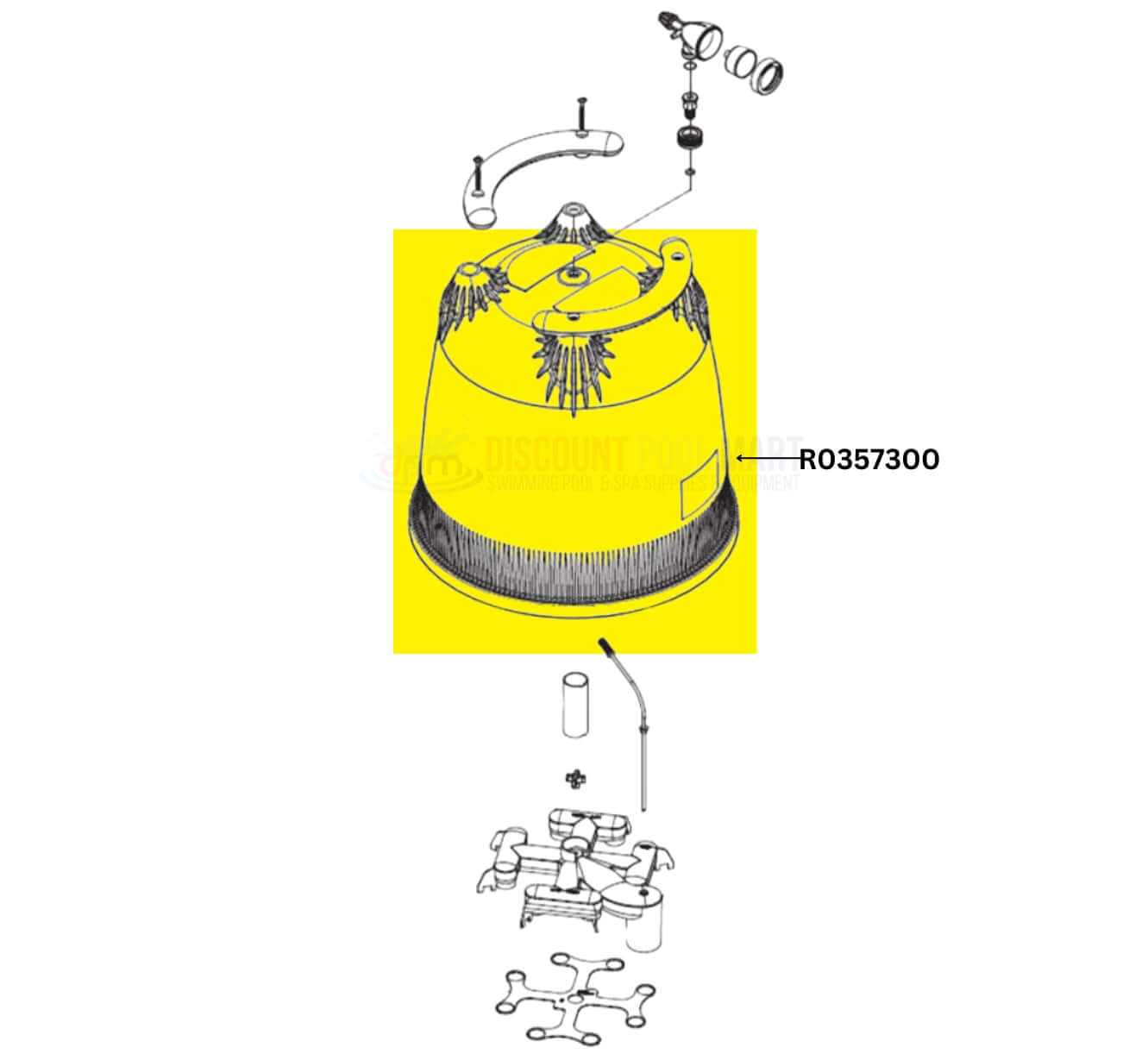 R0357300 | Jandy Tank Top Lid For DEL/DEV60 & CL/CV580