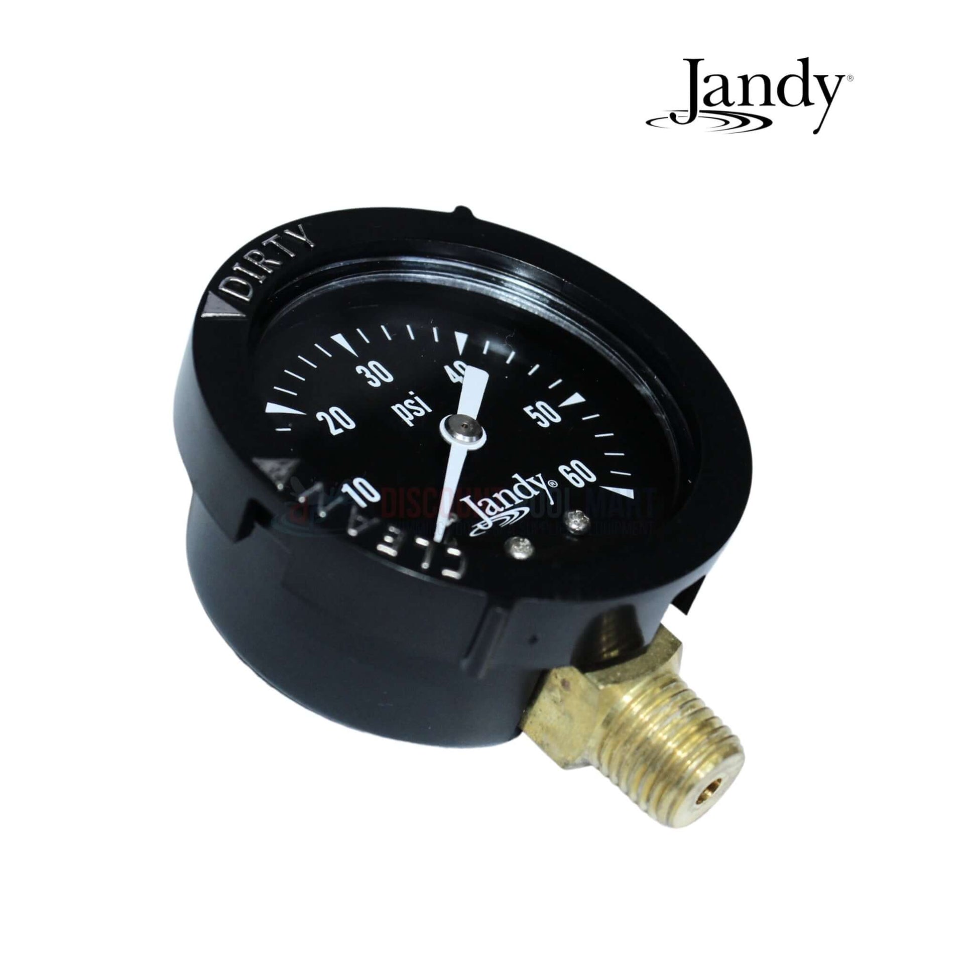 Jandy pressure gauge measuring PSI for pool filters; essential for maintenance at Discount Pool Mart DPM.