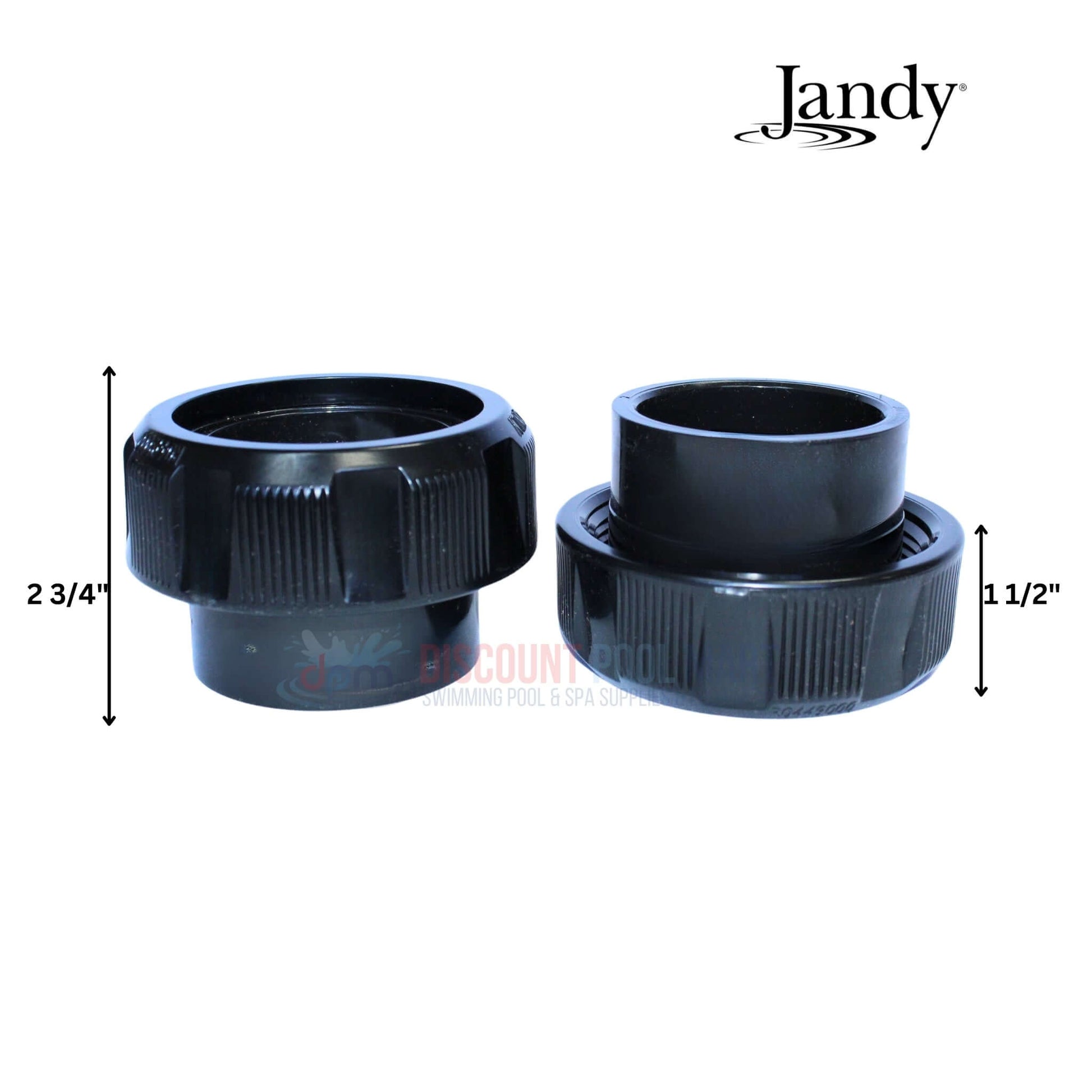Jandy Union Tail Piece Kit, 2" x 2.5", Set of 2 for PlusHP PHPF PHPM Pumps, Discount Pool Mart DPM
