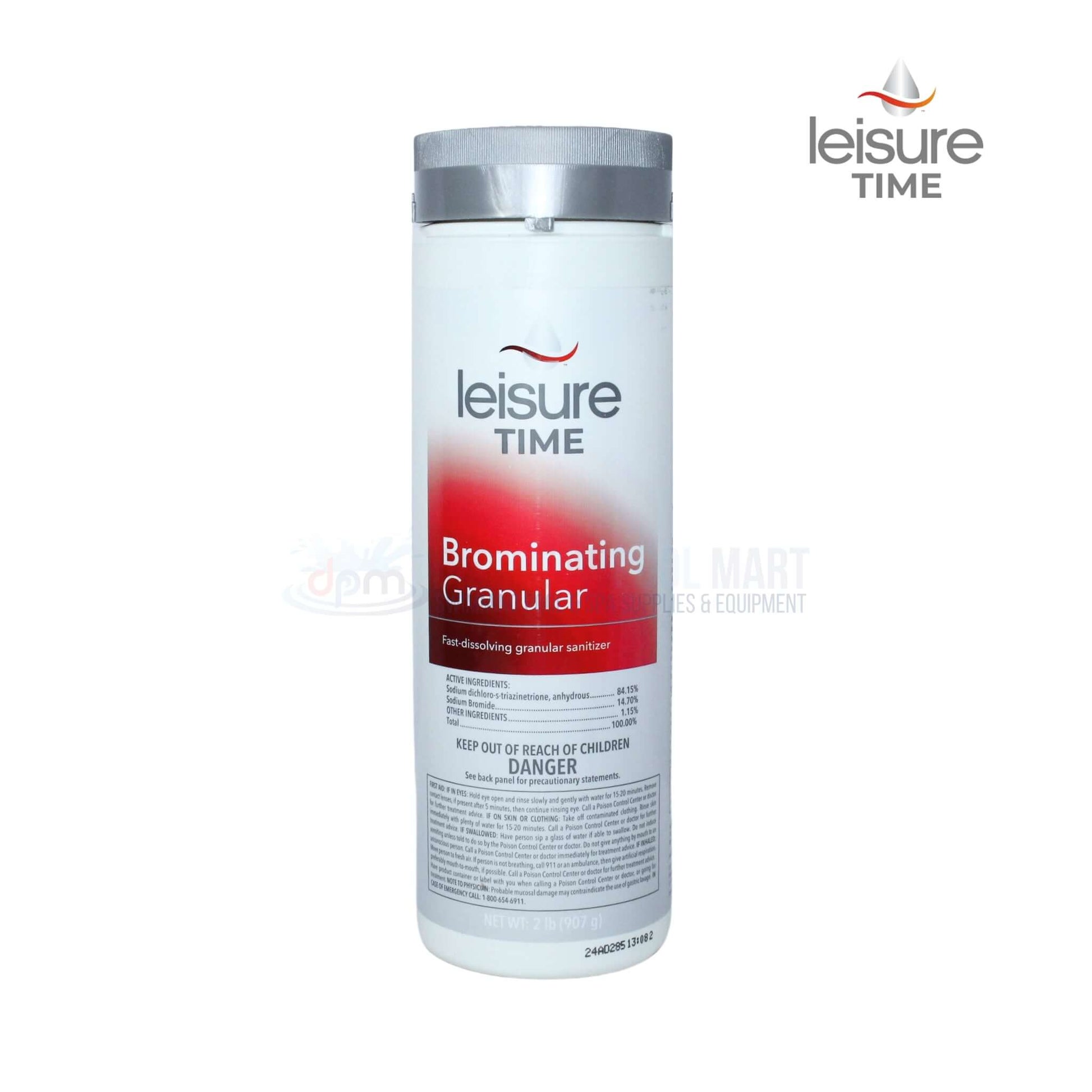 Leisure Time Brominating Granular 45436A 2lb sanitizer from Discount Pool Mart DPM for spa and hot tub disinfection.