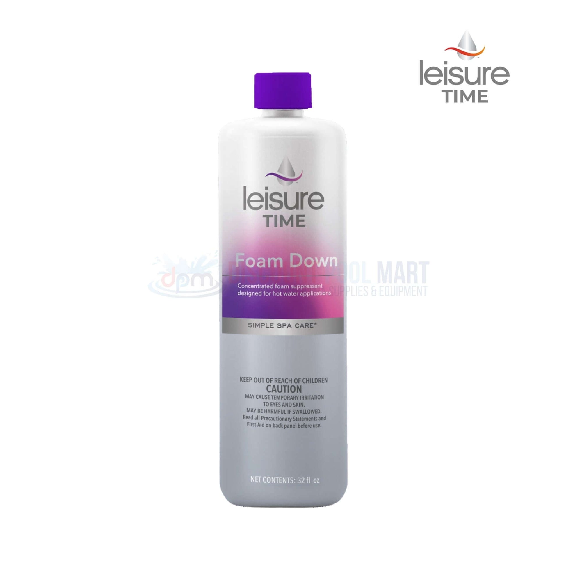 Leisure Time Foam Down spa foam remover 32 oz. concentrated foam suppressant DPM Discount Pool Mart