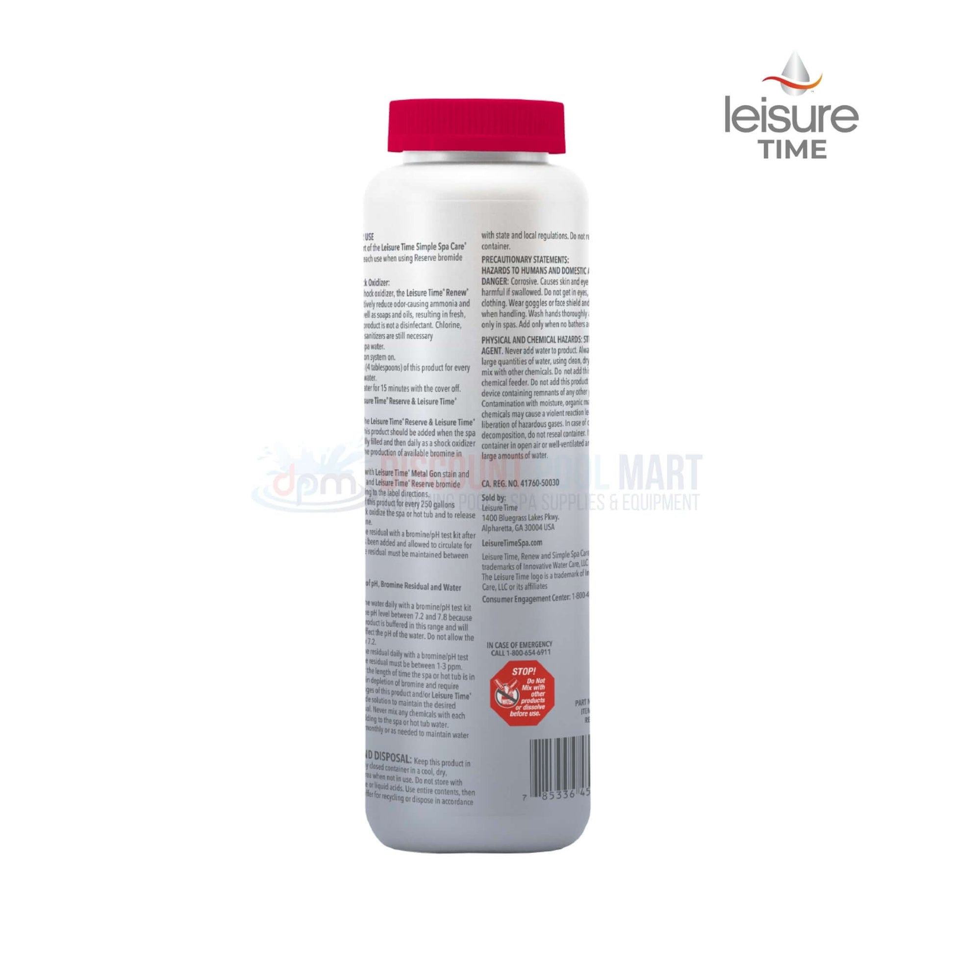 Leisure Time Renew non-chlorine shock oxidizer for spas 2.2 lbs from Discount Pool Mart DPM.