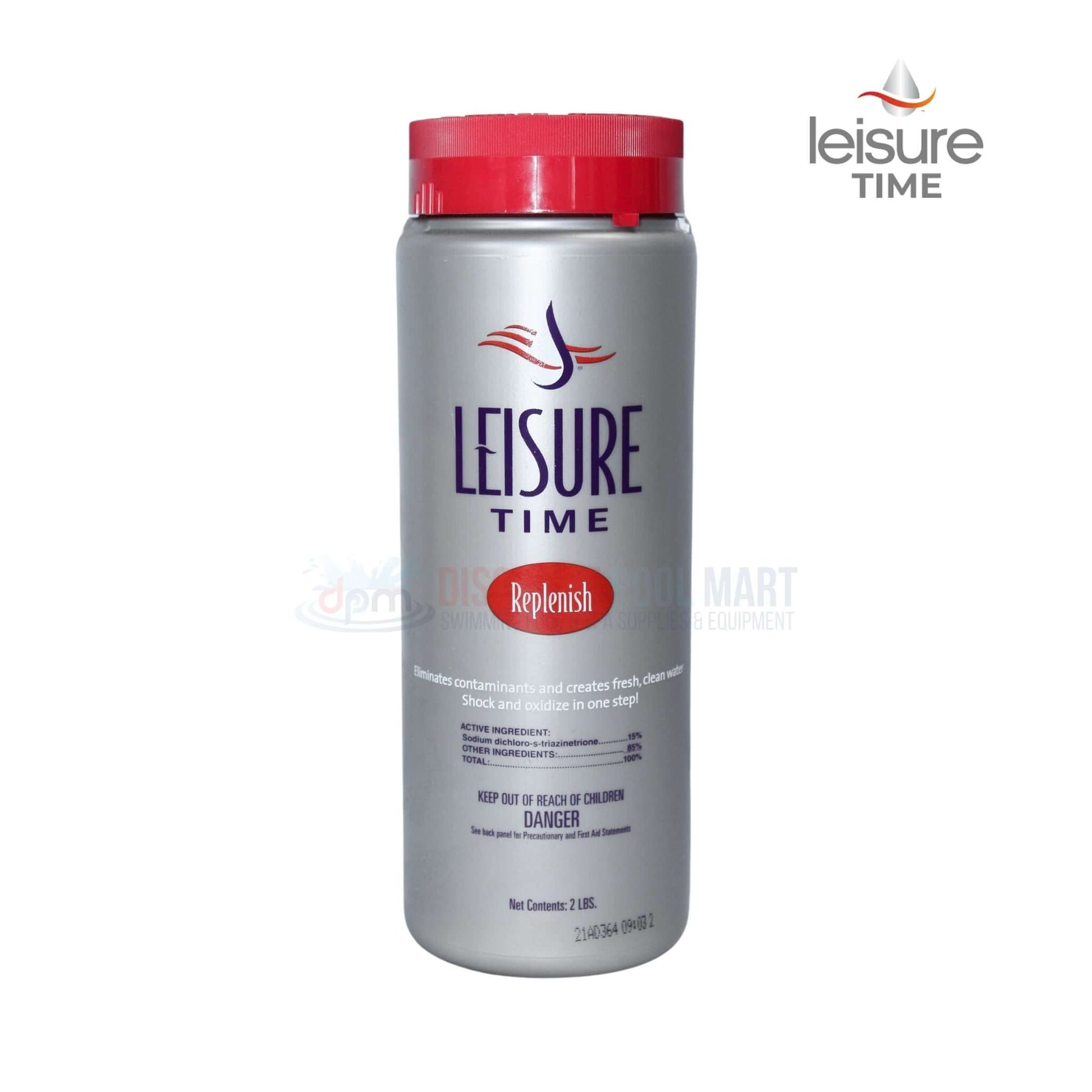 Leisure Time Replenish Shock Oxidizer 2lb from Discount Pool Mart DPM for clean, clear spa water.