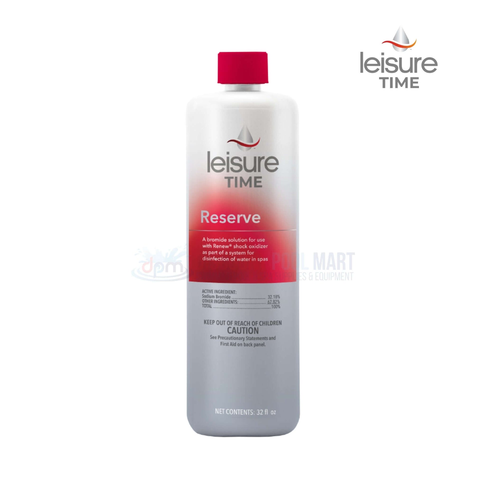 Leisure Time Reserve Bromide Solution 32 oz from Discount Pool Mart DPM, ideal for spa sanitizing systems.