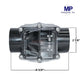 Magic Plastics CR2 Corrosion Resistant Check Valve dimensions, 2" slip valve, from Discount Pool Mart DPM.