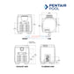 461021 | Pentair MasterTemp ASME HD certified 400k Natural Gas Pool Heater