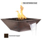 Maya Fire & Water Bowl by The Outdoor Plus in Hammered Patina Copper - SKU DPM, perfect for outdoor spaces.