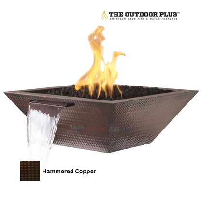 The Outdoor Plus Maya Fire & Water Bowl - Hammered Patina Copper, SKU DPM, from Discount Pool Mart.