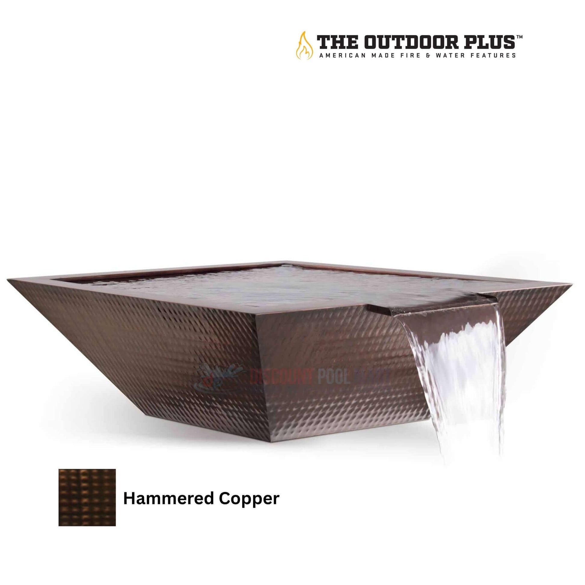 The Outdoor Plus Maya Water Bowl Hammered Patina Copper by Discount Pool Mart DPM - SKU: [Insert SKU]