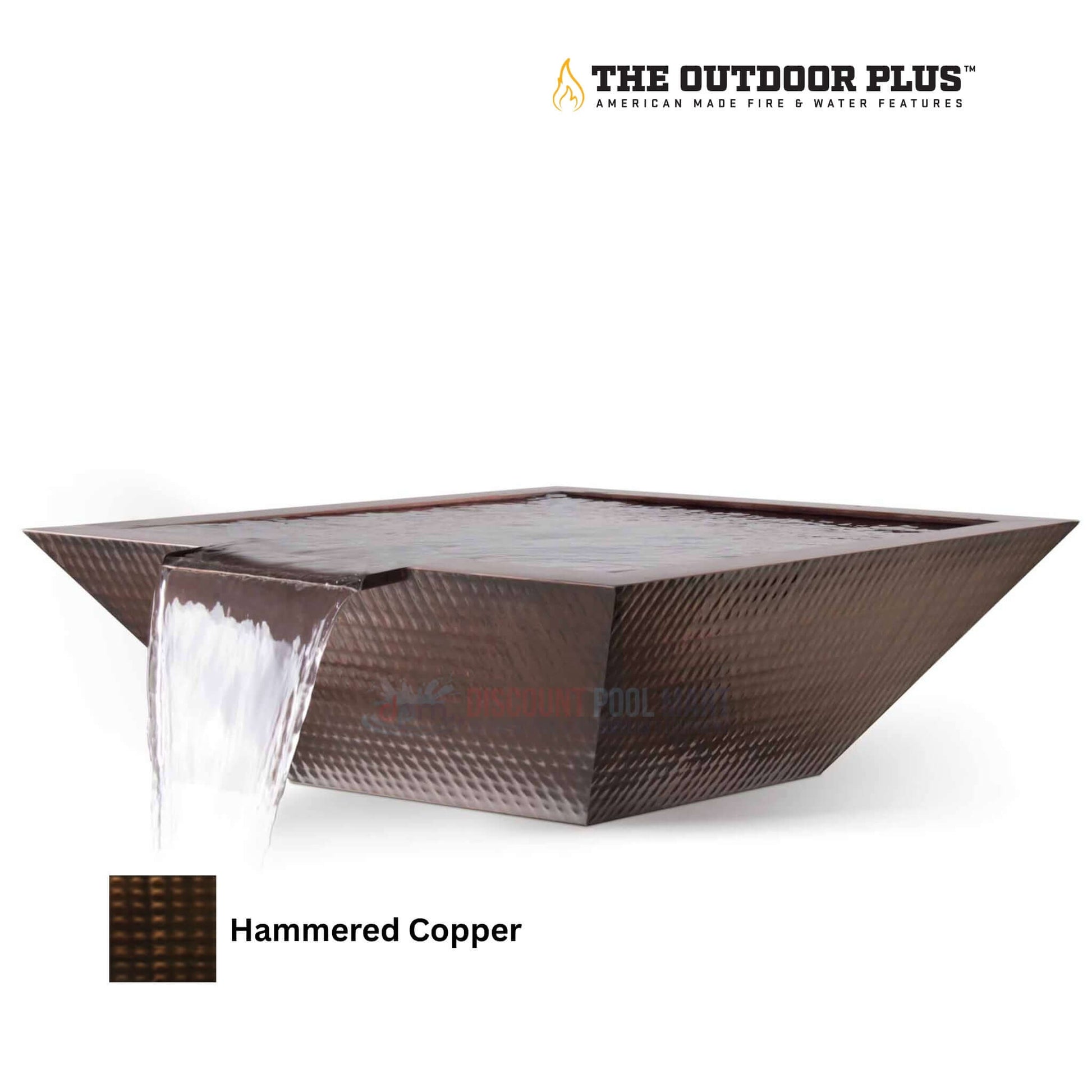 The Outdoor Plus Maya Water Bowl in Hammered Copper by Discount Pool Mart DPM - Perfect for outdoor ambiance.