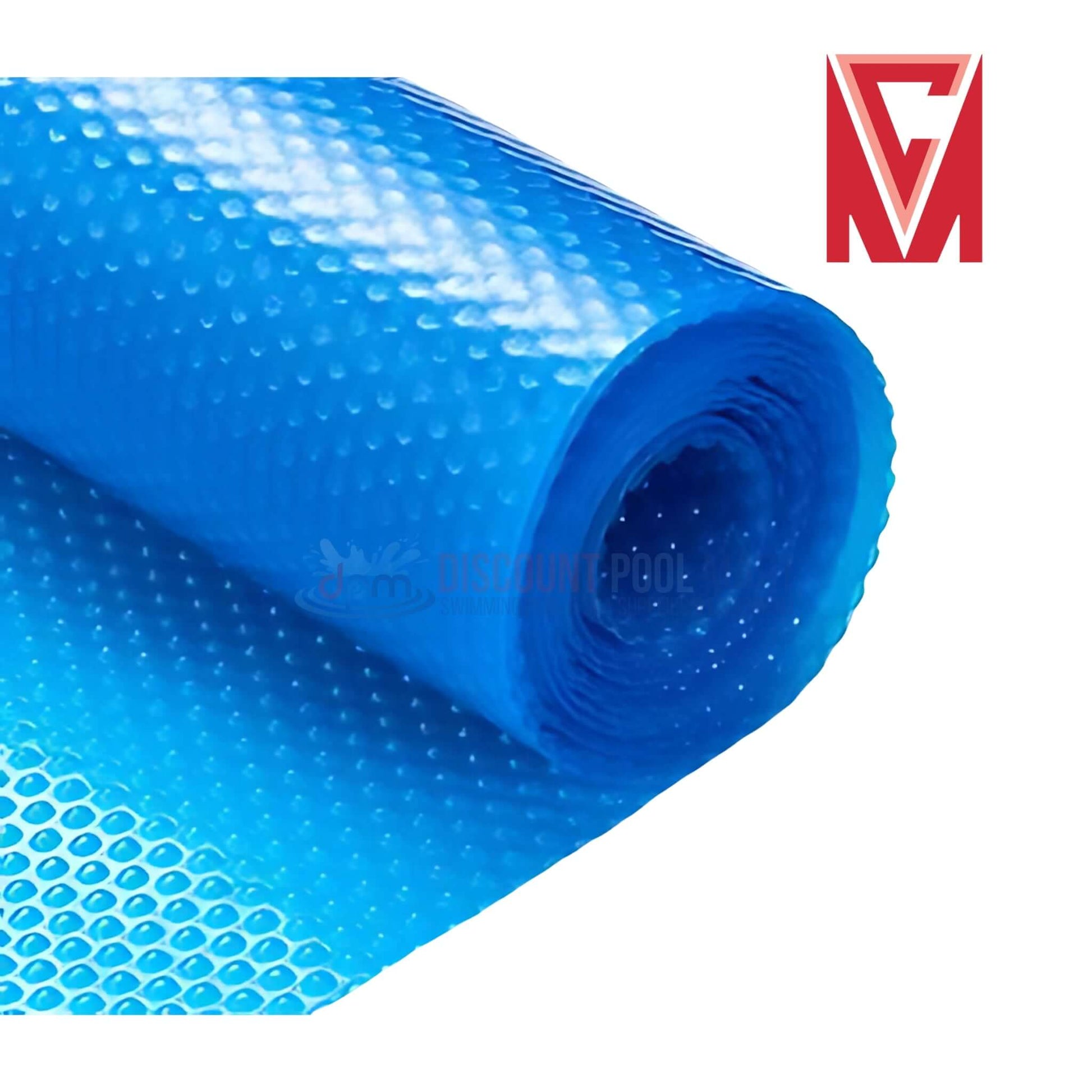 MidWest Rectangular Blue Solar Pool Cover Blanket by Discount Pool Mart DPM, designed for heat retention and energy efficiency.