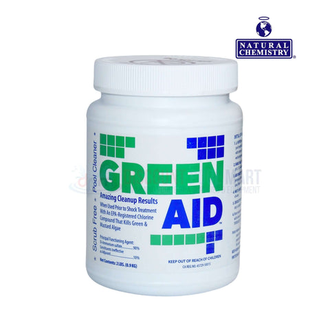Natural Chemistry Green Aid Algaecide 2 lbs by Discount Pool Mart DPM, effective algae treatment for pools.