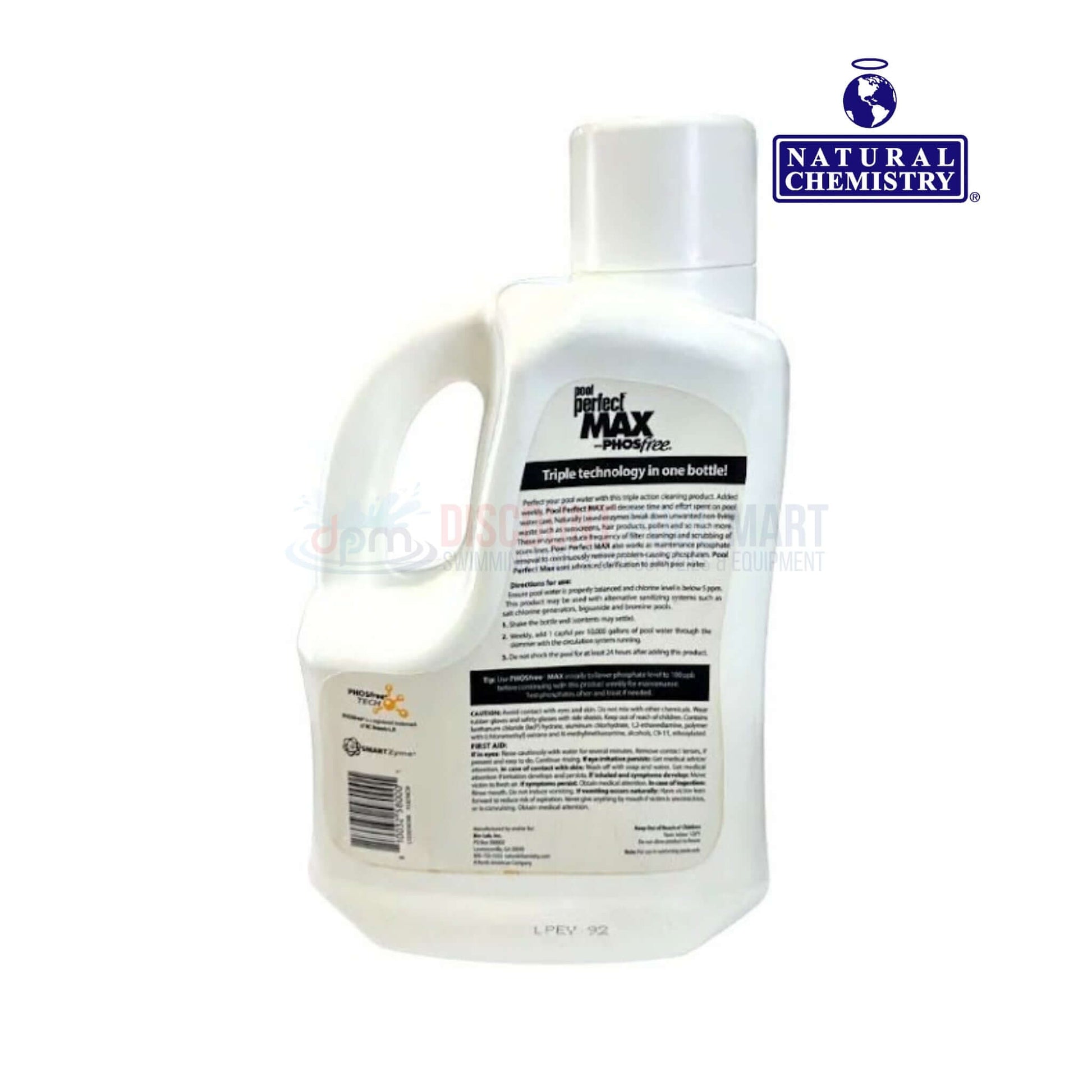 Natural Chemistry Pool Perfect MAX + PHOSfree 3L phosphate remover available at Discount Pool Mart DPM.