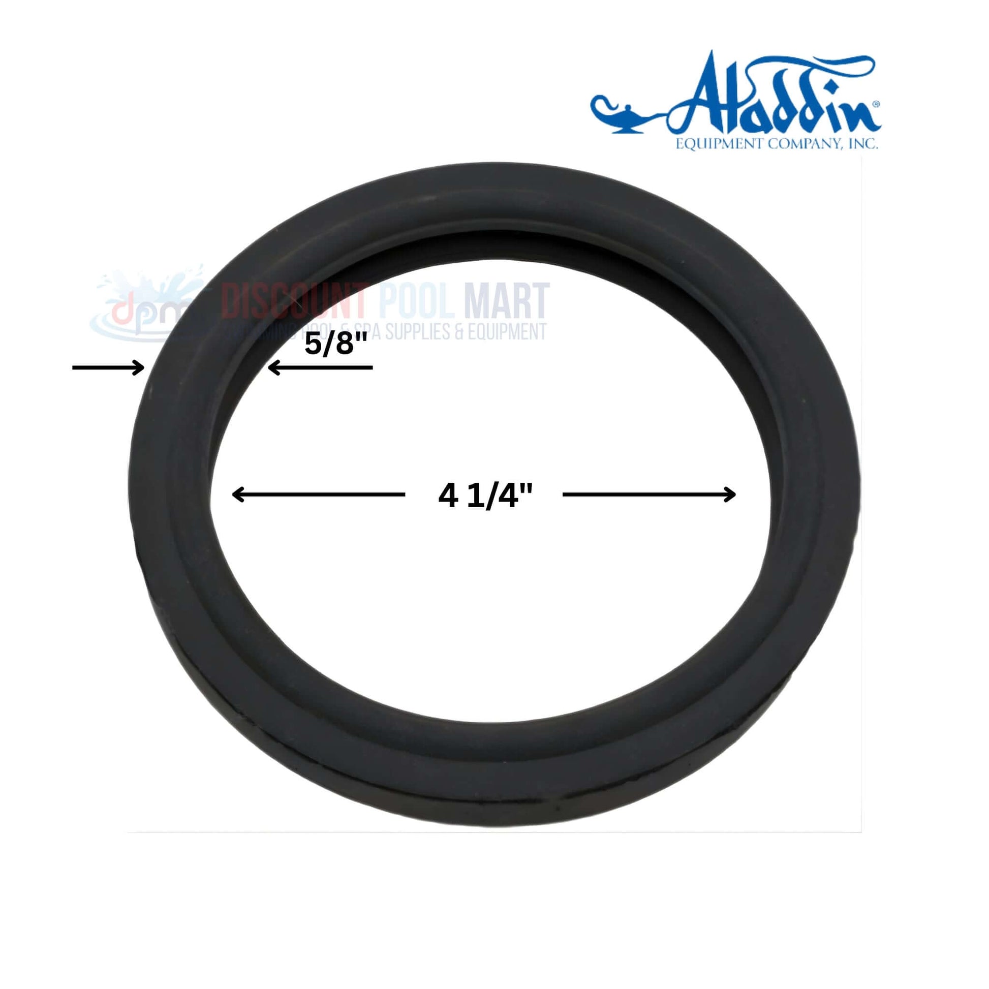 O-344 | Aladdin Pentair Spa Light Lens Gasket | 79108500, black silicone gasket, 4 1/4" diameter for watertight seal, Discount Pool Mart.