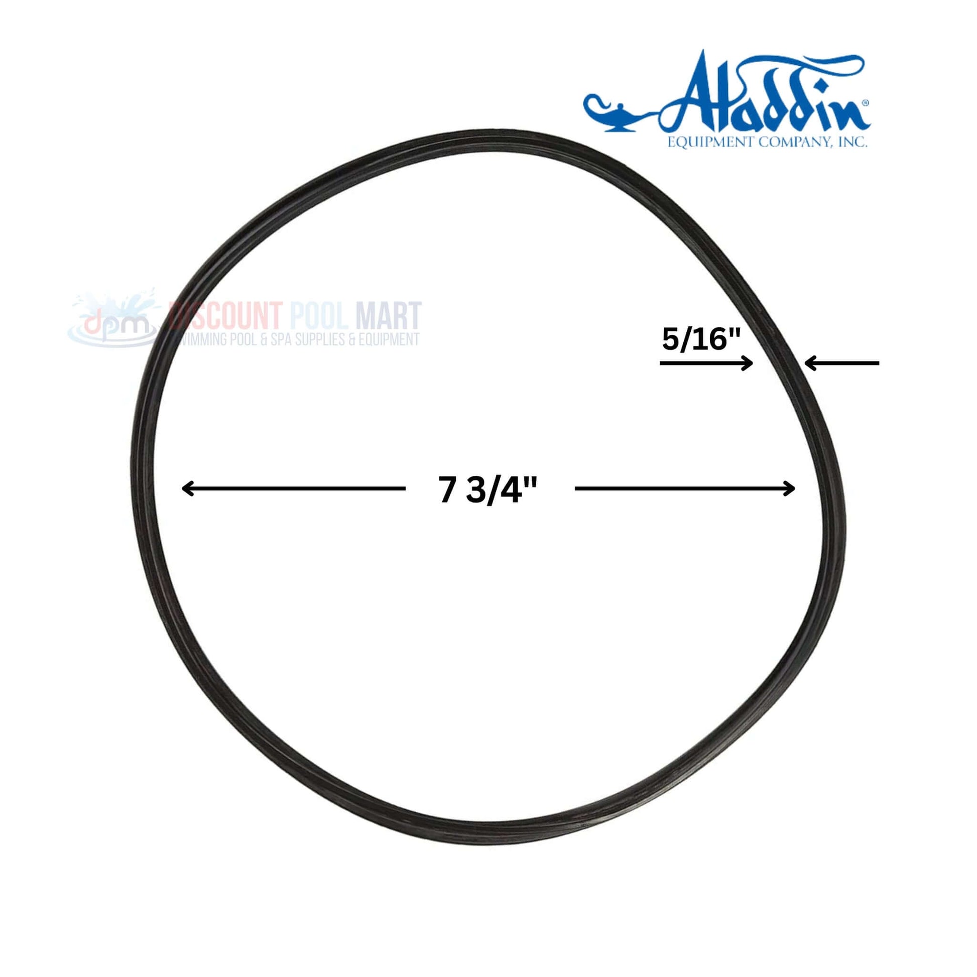 O-510 | Aladdin Hayward NorthStar Strainer Cover O-Ring | SPX4000TS in black, showing dimensions 7 3/4" and 5/16" from Discount Pool Mart.