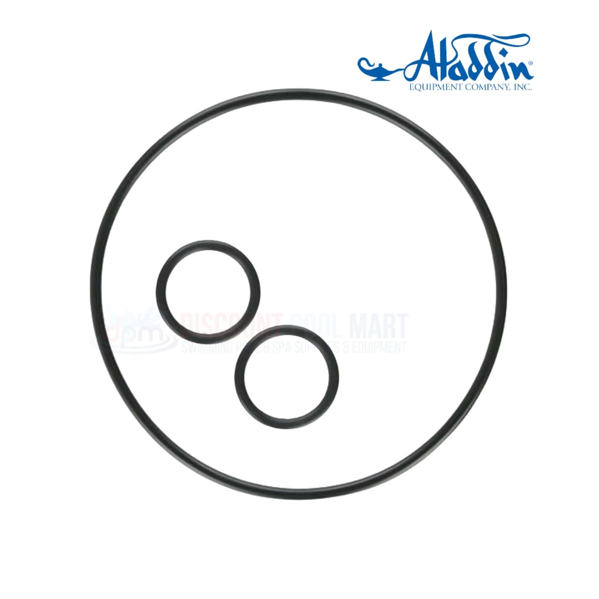 O-515KIT | Aladdin O-Ring Kit For Jandy 3 & 2 Port Valve, showing three durable black O-rings for pool supplies by Discount Pool Mart.