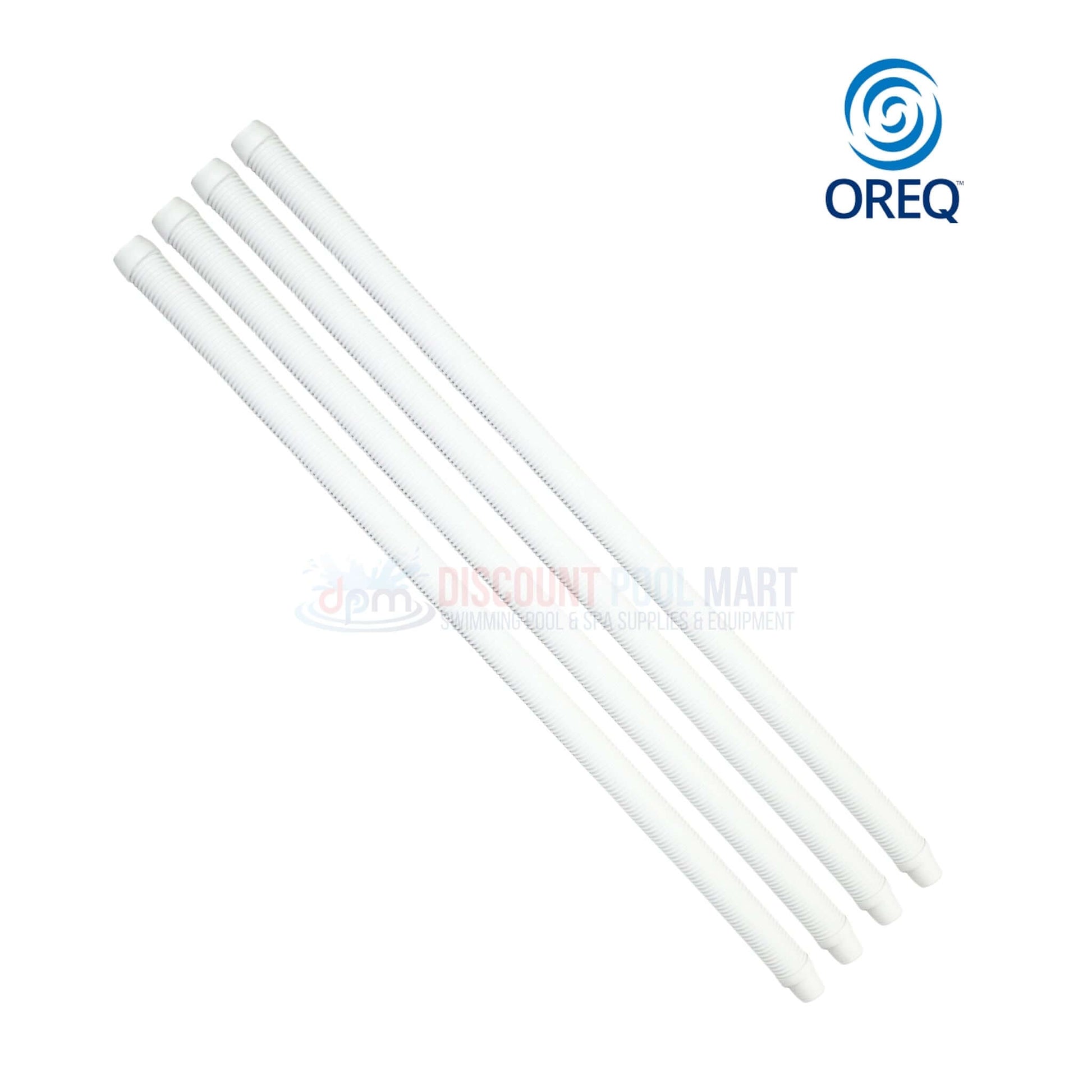 OREQ Sectional Connector Hose for automatic pool cleaner vacuum, 4' white hose, available at Discount Pool Mart (DPM).