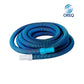 Oreq AquaFlex Vacuum Hose by Discount Pool Mart, 40' durable blue hose with swivel cuff for tangle-free cleaning.