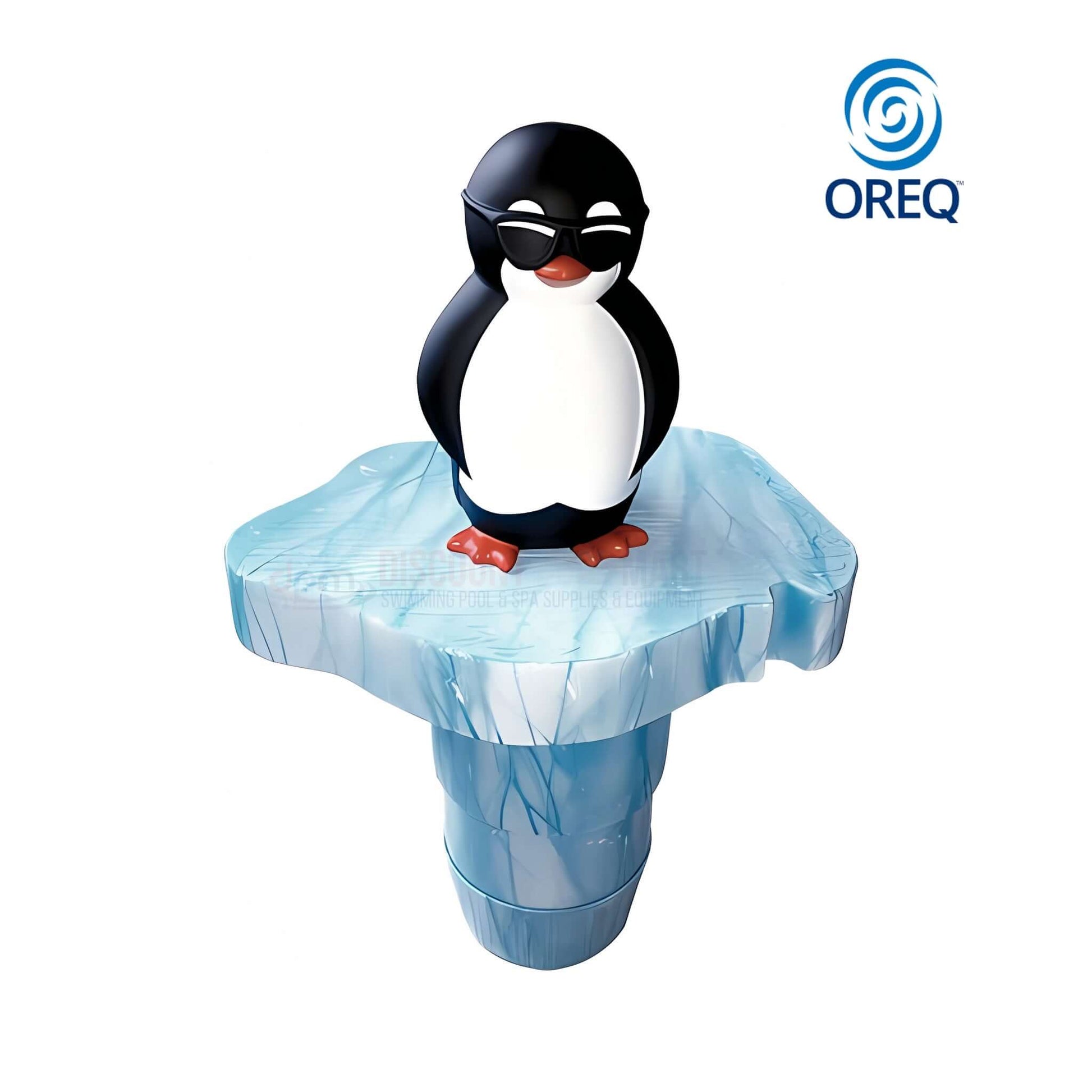 Oreq Chillin' Charline Float Chlorinator with penguin design, ideal for pool sanitation. Available at Discount Pool Mart DPM.