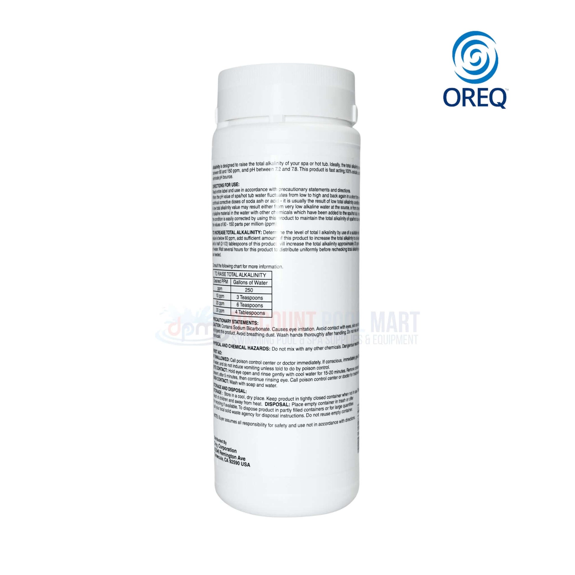 Oreq Clear Spa Alkalinity Increaser 2lb CSTA002 at Discount Pool Mart DPM for optimal alkalinity and water quality.