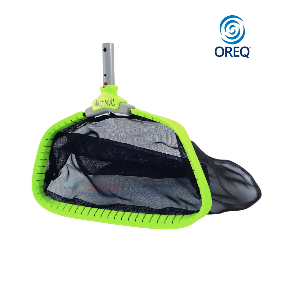 Oreq Pro Animal Leaf Rake with standard mesh bag for efficient pool maintenance at Discount Pool Mart DPM.