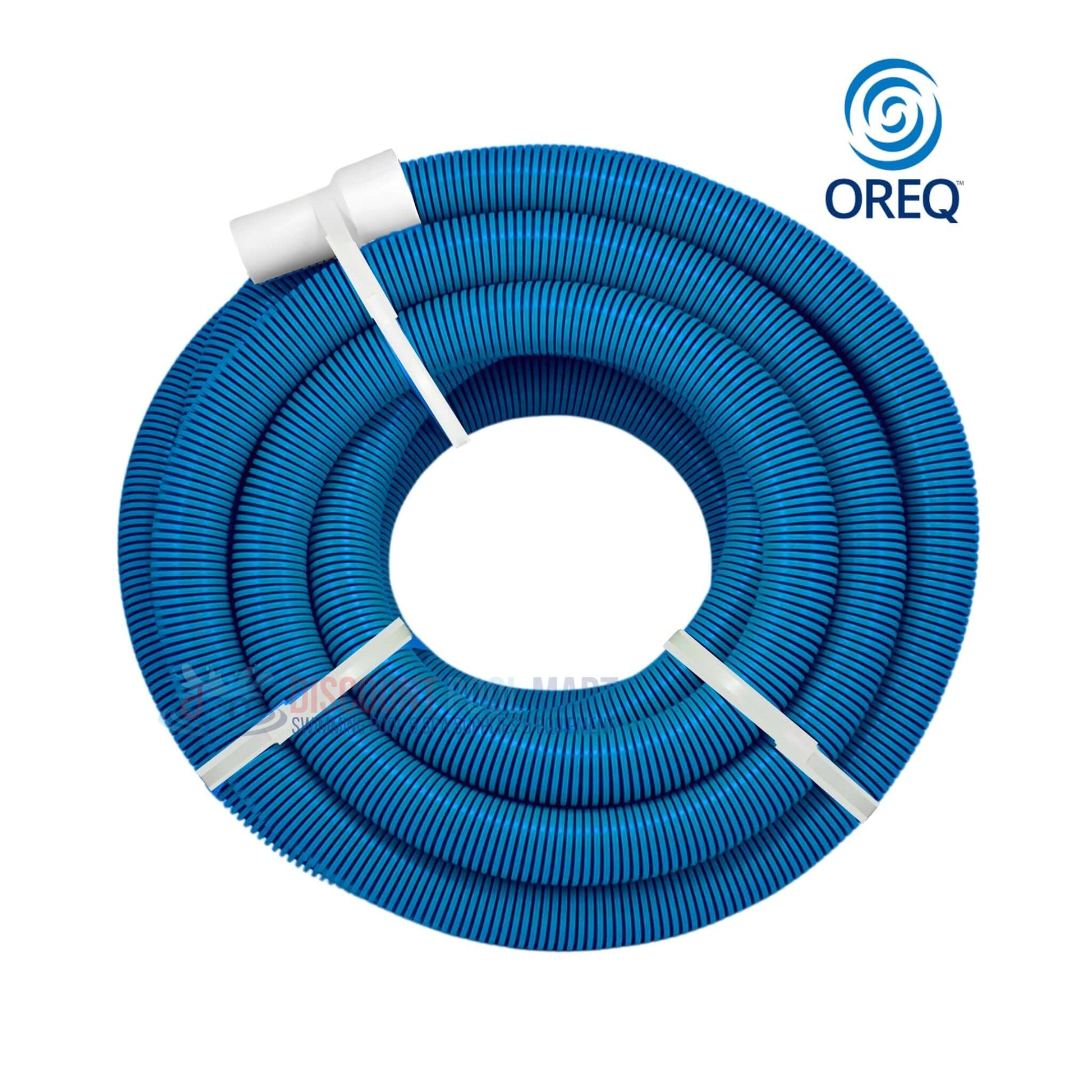 Oreq AquaFlex VH1250 50' blue pool vacuum hose at Discount Pool Mart DPM. Durable, flexible design with smooth-flow interior.
