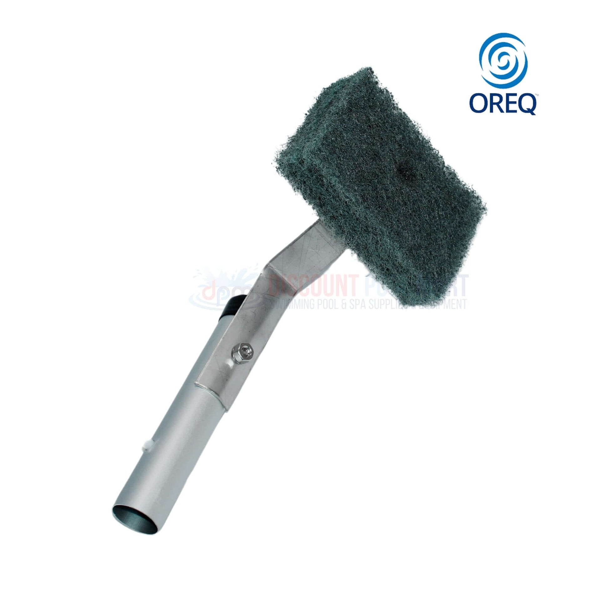 Oreq Master Tile Scrubber BR4002 with Quick Clip at Discount Pool Mart, efficient pool tile cleaning tool, medium scrub pad.