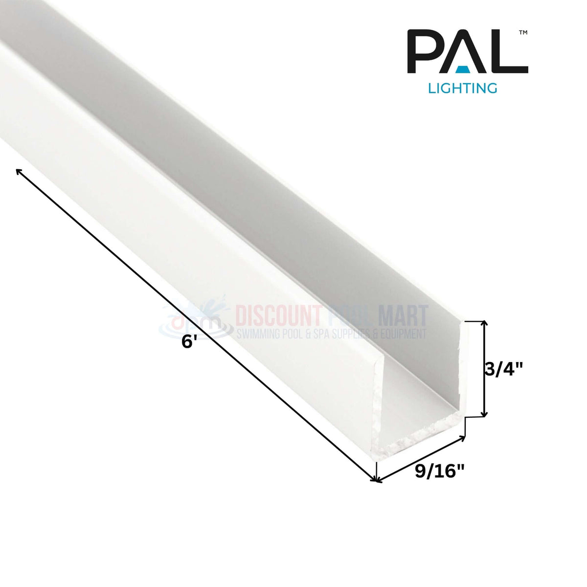 PAL Lighting 6' Light Strip Mounting Track for EvenGlow LED lights | DPM Discount Pool Mart