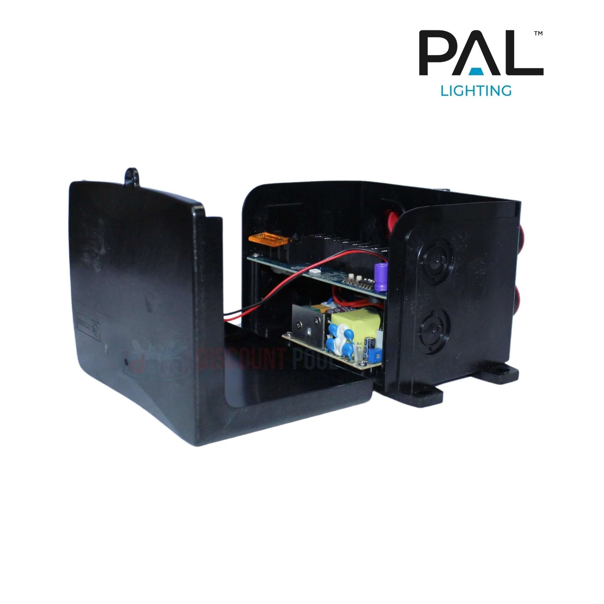 PAL Lighting Multi-Color Transformer interior view, 65W, 24V, WiFi control, available at Discount Pool Mart DPM.