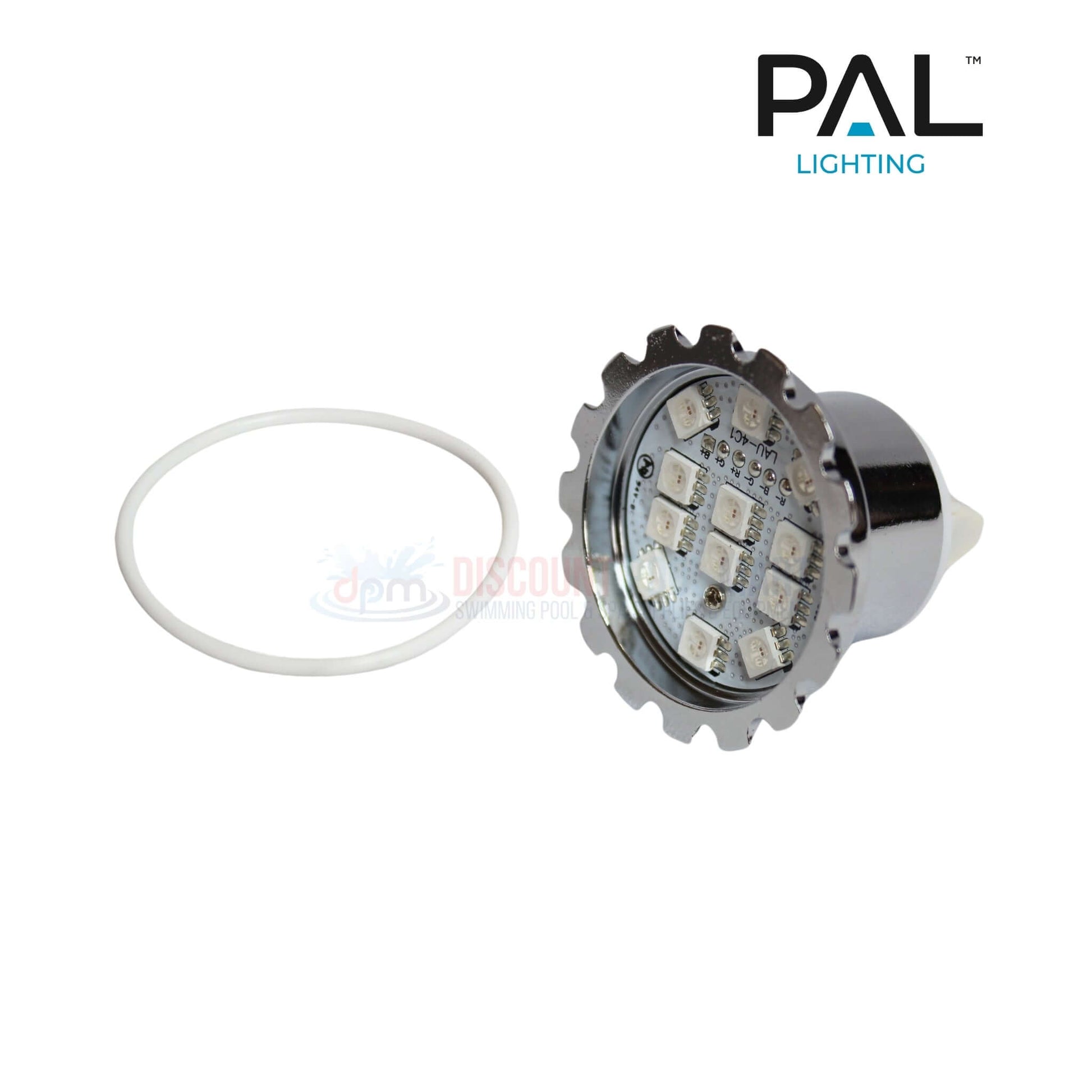PAL Lighting Multi-Color Lamp for 4 Wire Lights with DPM logo, model 42-4WLCU, ideal for pool ambiance.
