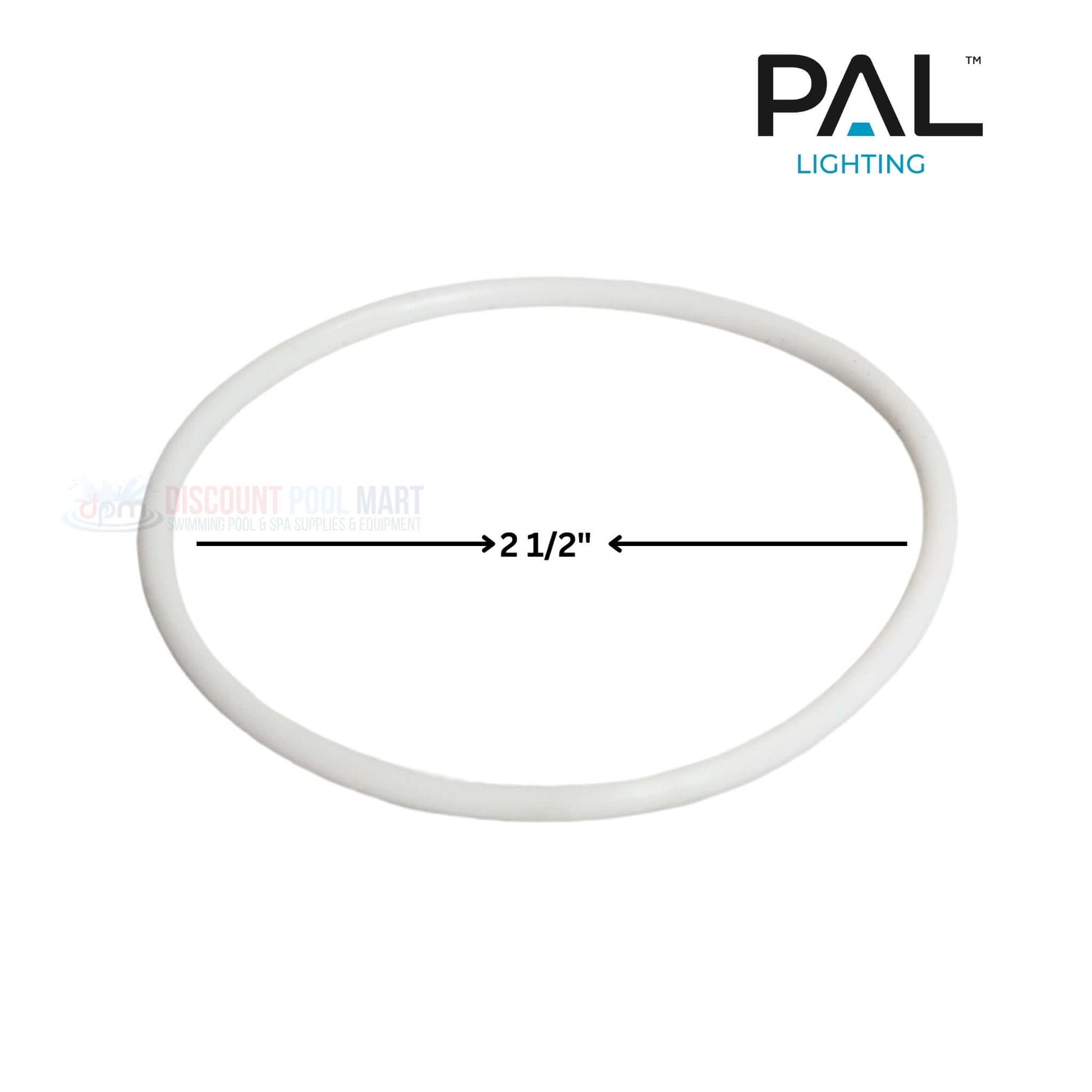 PAL Lighting 2 1/2 inch white ring for pool lights from Discount Pool Mart DPM, ideal for 4-wire systems.
