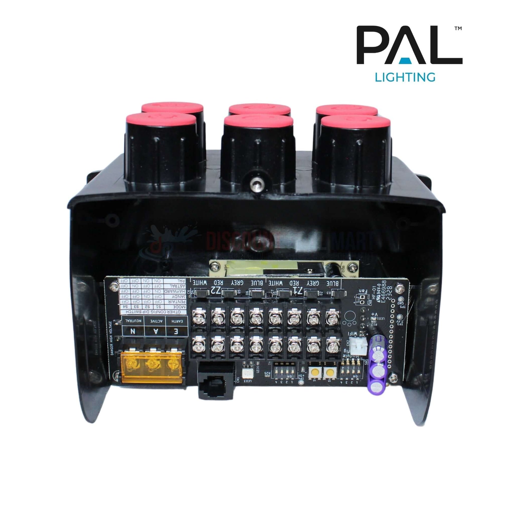 PAL Lighting Multi Color Transformer model 64-PCR-1Z-SM-65 from Discount Pool Mart, controlling vibrant 65W, 24V lighting.