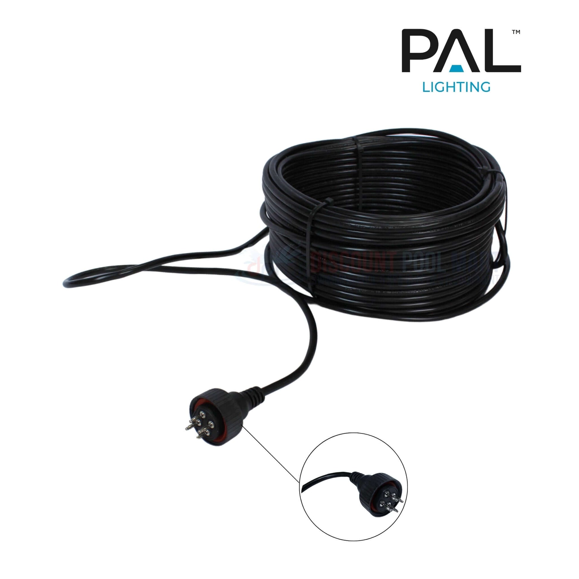 PAL Lighting 150ft cable for Treo Mini Multi Color LED pool light, compatible with Discount Pool Mart DPM.