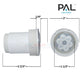 PAL Lighting Treo Mini multi-color LED light dimensions 150ft cable for pool and spa at Discount Pool Mart DPM.