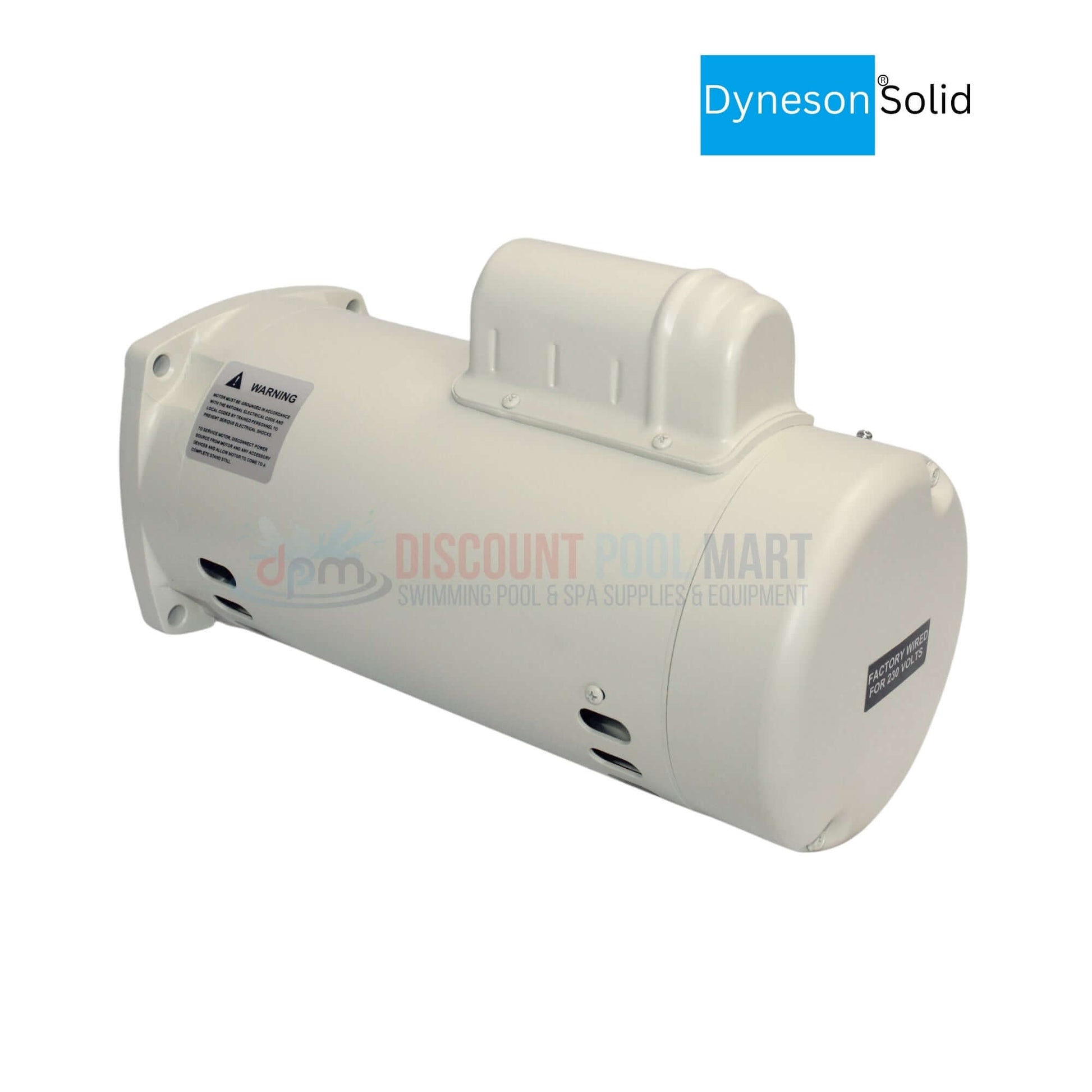 PCG-20 | Dyneson 2 HP Motor For SuperFlo and WhisperFlo Pumps 355014 in white, shown from an angle, by Discount Pool Mart.