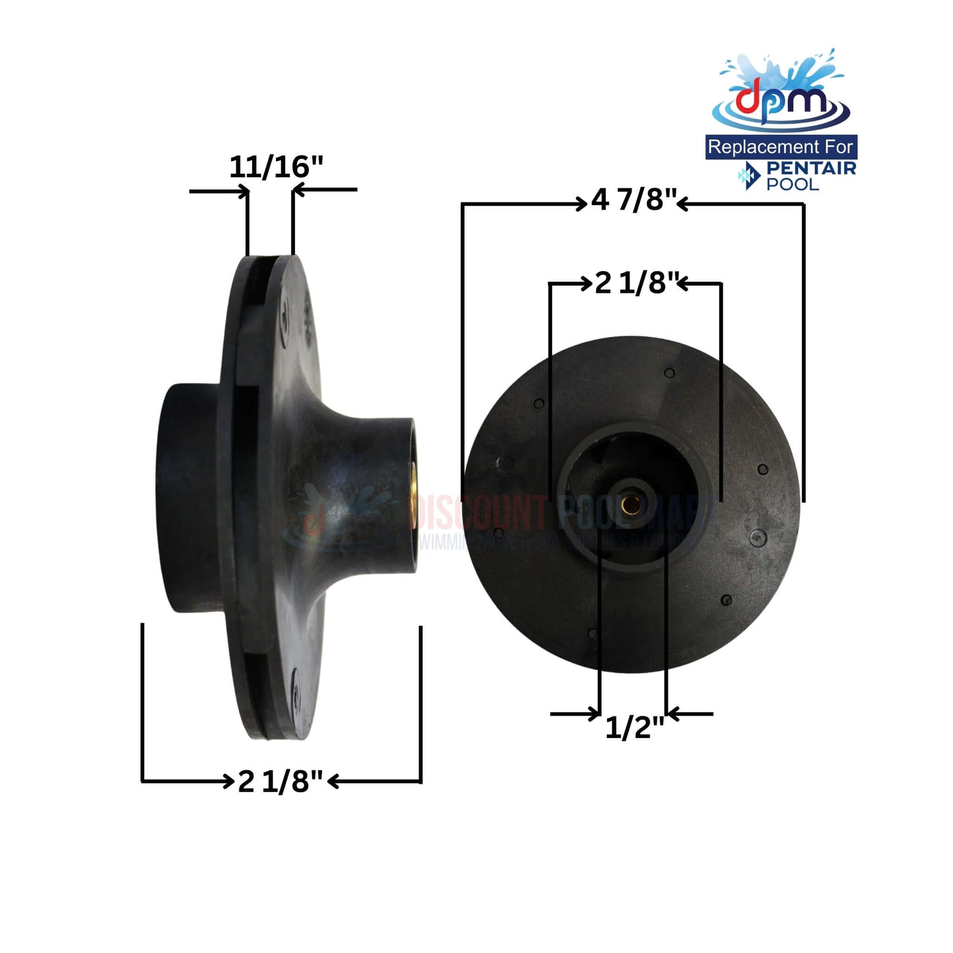 PC&G 3HP Impeller PCG073131 for Pentair Whisperflo & Intelliflo Pumps at Discount Pool Mart DPM